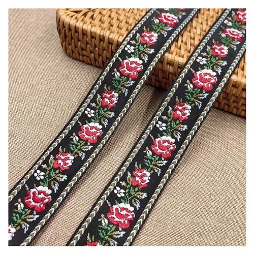 LCKKJHG Gurtband 5Yards 25-35MM Schöne Glänzende Kleine Blume Bestickt Jacquard Band Gurtband Spitze for DIY Haar Ornamente Haustier Halsband Zubehör(14 35MM) von LCKKJHG