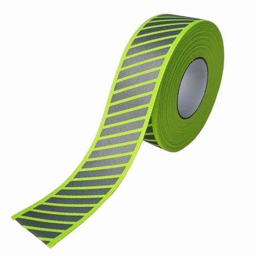 LCKKJHG Gurtband Silbernes reflektierendes Gurtband, DIY-Stoffband for Kleidung, for Aufnähen, 3 cm x 2 Meter(Stripe-G) von LCKKJHG