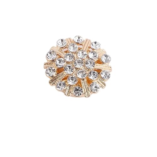 LCKKJHG Knopfabdeckungen Strass-KnöPfe 6 Stück Strass-Knopfabdeckungen Manschettenknöpfe Damen Hemdknopf Kristalllegierung Kupfer Hemdknopf Clips Knöpfe für Hemden(A) von LCKKJHG
