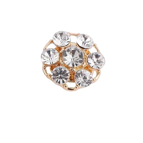 LCKKJHG Knopfabdeckungen Strass-KnöPfe 6 Stück Strass-Knopfabdeckungen Manschettenknöpfe Damen Hemdknopf Kristalllegierung Kupfer Hemdknopf Clips Knöpfe für Hemden(C) von LCKKJHG