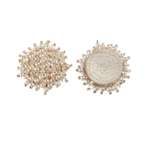 LCKKJHG Knopfabdeckungen Strass-KnöPfe Kristall Strass Knöpfe Verzierung for Stoff Schuhe Taschen Dekoration Perle Applikation Knopf Nähen auf Handwerk Patch für Hemden(D53,20PCS) von LCKKJHG