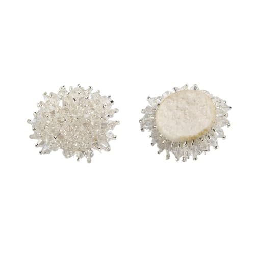 LCKKJHG Knopfabdeckungen Strass-KnöPfe Kristall Strass Knöpfe Verzierung for Stoff Schuhe Taschen Dekoration Perle Applikation Knopf Nähen auf Handwerk Patch für Hemden(E23,1PC) von LCKKJHG