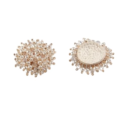 LCKKJHG Knopfabdeckungen Strass-KnöPfe Kristall Strass Knöpfe Verzierung for Stoff Schuhe Taschen Dekoration Perle Applikation Knopf Nähen auf Handwerk Patch für Hemden(E24,10PCS) von LCKKJHG