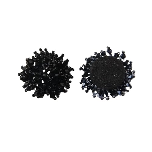 LCKKJHG Knopfabdeckungen Strass-KnöPfe Kristall Strass Knöpfe Verzierung for Stoff Schuhe Taschen Dekoration Perle Applikation Knopf Nähen auf Handwerk Patch für Hemden(E27,200PCS) von LCKKJHG