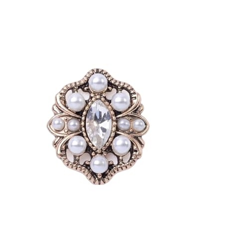 LCKKJHG Knopfabdeckungen Strass-KnöPfe Strass Perle Blume Platte Diamant Knopf Schmuck Schal for Haar Zubehör Dekorative Kleidung Handgemachte Material für Hemden(18091) von LCKKJHG