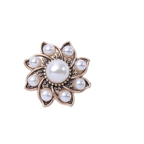 LCKKJHG Knopfabdeckungen Strass-KnöPfe Strass Perle Blume Platte Diamant Knopf Schmuck Schal for Haar Zubehör Dekorative Kleidung Handgemachte Material für Hemden(18094) von LCKKJHG