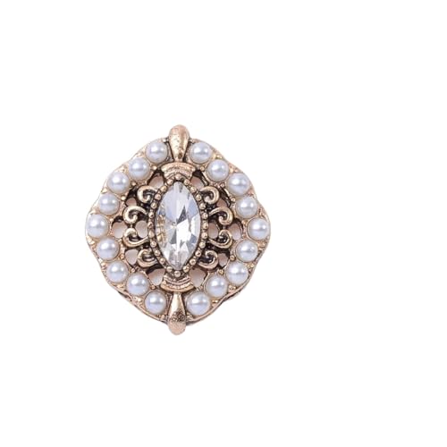 LCKKJHG Knopfabdeckungen Strass-KnöPfe Strass Perle Blume Platte Diamant Knopf Schmuck Schal for Haar Zubehör Dekorative Kleidung Handgemachte Material für Hemden(18100) von LCKKJHG