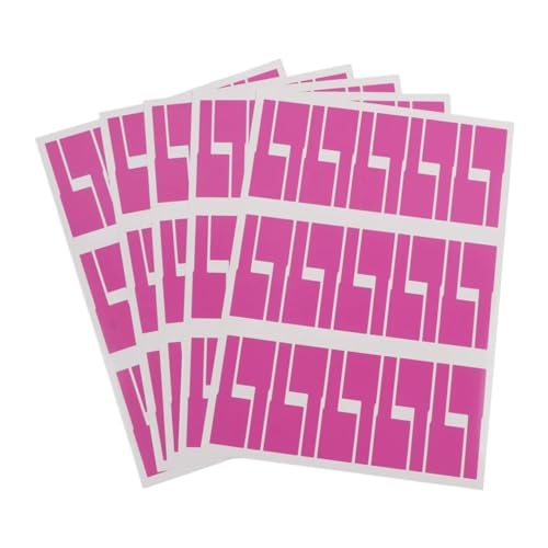 LCKKJHG Selbstklebende Kabeletiketten für Netzwerkkabel, A4, selbstklebend, wasserdicht, bunt, für Elektrokabel, Kabel-Identifikation (Violett 5sheet) von LCKKJHG