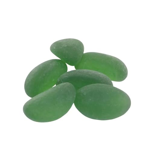aquarium dekosteine steine 30 Stück Aquarium-blaue Cashew-Glasperlen, fluoreszierender Stein, blauer Lichtstein, Kristallstein, Aquarium-Dekoration, Zubehör(Green) von LCKKJHG