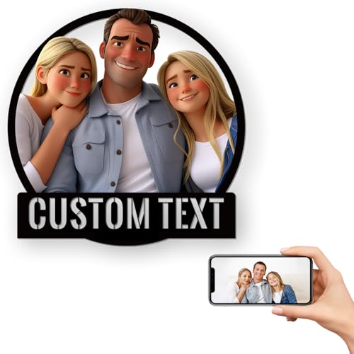LCMAIT Personalisierte 3D Cartoon Portrait Fotorahmen, Benutzerdefinierte Familie Portrait Fotorahmen Geschenk, Holz Bilderrahmen für Wandbehang oder Desktop Kunst Dekor LCMAIT Personalisierte 3D Cartoon Portrait Fotorahmen, Benutzerdefinierte Familie Portrait Fotorahmen Geschenk, Holz Bilderrahmen für Wandbehang oder Desktop Kunst Dekor von LCMAIT