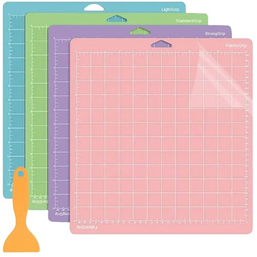 LCOUACEO Schneidematte 12 x 12 Zoll Schneidematte für Cricut Maker 3/Explore 3 /Air 2/Air One, 4 Stück 30,5x30,5CM 4 Verschiedene Griffarten, Rutschfest zum Nähen, Quilten und Kunsthandwerk LCOUACEO Schneidematte 12 x 12 Zoll Schneidematte für Cricut Maker 3/Explore 3 /Air 2/Air One, 4 Stück 30,5x30,5CM 4 Verschiedene Griffarten, Rutschfest zum Nähen, Quilten und Kunsthandwerk von LCOUACEO