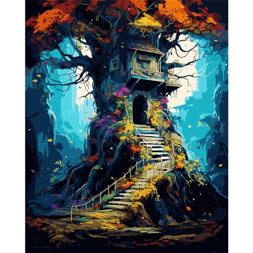 LCOZX Malen nach Zahlen für Erwachsene Anfänger, DIY Acryl Ölmalerei nach Zahlen Kits, Kunst Baum DIY Malen nach Zahlen auf Leinwand als Geschenk, Wanddekoration 45x45cm, Nr.2 LCOZX Malen nach Zahlen für Erwachsene Anfänger, DIY Acryl Ölmalerei nach Zahlen Kits, Kunst Baum DIY Malen nach Zahlen auf Leinwand als Geschenk, Wanddekoration 45x45cm, Nr.2 von LCOZX