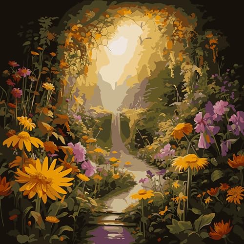 LCOZX Malen nach Zahlen für Erwachsene Anfänger, DIY Acryl Ölmalerei nach Zahlen Kits, Kunst Landschaft DIY Malen nach Zahlen auf Leinwand als Geschenk, Wanddekoration 45x45cm, Nr.2 LCOZX Malen nach Zahlen für Erwachsene Anfänger, DIY Acryl Ölmalerei nach Zahlen Kits, Kunst Landschaft DIY Malen nach Zahlen auf Leinwand als Geschenk, Wanddekoration 45x45cm, Nr.2 von LCOZX