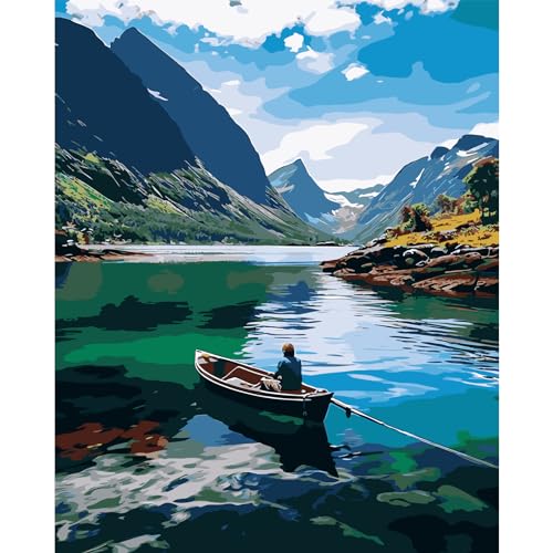 LCOZX Malen nach Zahlen für Erwachsene Anfänger, DIY Acryl Ölmalerei nach Zahlen Kits, Kunst Landschaft DIY Malen nach Zahlen auf Leinwand als Geschenk, Wanddekoration 45x45cm, Nr.2 LCOZX Malen nach Zahlen für Erwachsene Anfänger, DIY Acryl Ölmalerei nach Zahlen Kits, Kunst Landschaft DIY Malen nach Zahlen auf Leinwand als Geschenk, Wanddekoration 45x45cm, Nr.2 von LCOZX