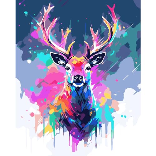 LCOZX Malen nach Zahlen für Erwachsene Anfänger, DIY Acryl Ölmalerei nach Zahlen Kits, Kunst Reh DIY Malen nach Zahlen auf Leinwand als Geschenk, Wanddekoration 45x45cm, Nr.2 LCOZX Malen nach Zahlen für Erwachsene Anfänger, DIY Acryl Ölmalerei nach Zahlen Kits, Kunst Reh DIY Malen nach Zahlen auf Leinwand als Geschenk, Wanddekoration 45x45cm, Nr.2 von LCOZX
