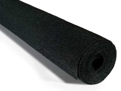 Cartotecnica Rossi italienisches Krepppapier, schwer, 180 g, Schwarz (602)) von LCREATE LCREATE LCREATE