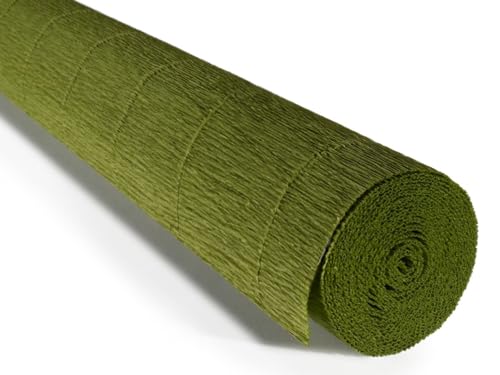 Cartotecnica Rossi italienisches Krepppapier, schwer, 180 g (Olivgrün mit Gelb) von Tiffanie Turner (622)) von LCREATE LCREATE LCREATE