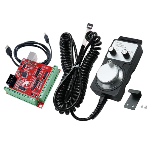 4-Achsen-Handrad-Controller mit MACH3-Schnittstellenplatine, USB-CNC-Anhänger, manuelles Steuersystem für CNC-Fräser/Fräse/Drehmaschine, hochpräziser Encoder, Not-Stopp, Plug-and-Play für Hobbyisten 4-Achsen-Handrad-Controller mit MACH3-Schnittstellenplatine, USB-CNC-Anhänger, manuelles Steuersystem für CNC-Fräser/Fräse/Drehmaschine, hochpräziser Encoder, Not-Stopp, Plug-and-Play für Hobbyisten von LCRHLCNC