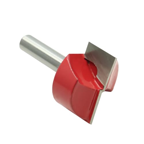 Präzisions-Nutfräser mit Hartmetallklinge, 8mm Öffnung, 45mm Schnitttiefe, Rot, für Holz und Sperrholz (8*22mm) von LCRHLCNC