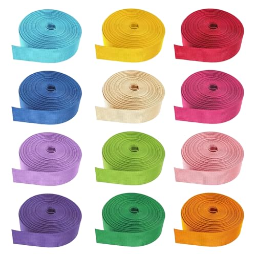 12 Stück Bunte Baumwolle Gurtband Baumwollband Geeignet für DIY-Bastelarbeiten Nähgarn Näharbeiten Schrägband Rucksäcke Verpackungen Geschenkbindungen Gurtband 25mm Schrägband Baumwolle 12 Stück Bunte Baumwolle Gurtband Baumwollband Geeignet für DIY-Bastelarbeiten Nähgarn Näharbeiten Schrägband Rucksäcke Verpackungen Geschenkbindungen Gurtband 25mm Schrägband Baumwolle von LCUHAVA