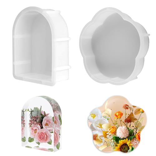 LCUHAVA 2 Stück Harzformen Silikonbogen Silikonformen für Harz Blumenform Epoxidharz Formen, langlebig und leicht zu lösen für Blumenerhaltung, Kunstkreation, DIY Bilderrahmen, Heimdekoration LCUHAVA 2 Stück Harzformen Silikonbogen Silikonformen für Harz Blumenform Epoxidharz Formen, langlebig und leicht zu lösen für Blumenerhaltung, Kunstkreation, DIY Bilderrahmen, Heimdekoration von LCUHAVA