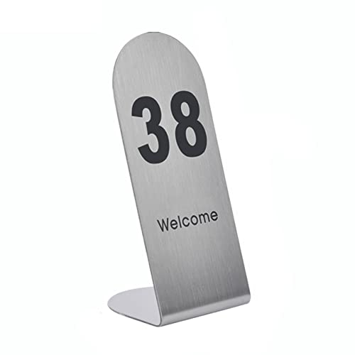 Digitale Sitzplatzkarte 2 Stile, L-Typ/V-Typ, Metallschilder, Tischnummern – Fahrrad verwendet(L Type,1-50) von LCUVIMPEX