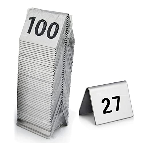 Digitale Sitzplatzkarte Set - 1-50/1-100 stapelbare Tischnummernkarten aus Metall, for Cafés/Bankette(1100) von LCUVIMPEX