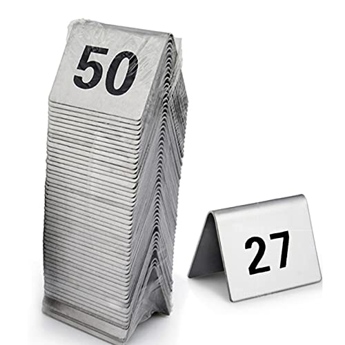 Digitale Sitzplatzkarte Set - 1-50/1-100 stapelbare Tischnummernkarten aus Metall, for Cafés/Bankette(150) von LCUVIMPEX