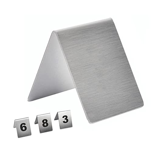 Digitale Sitzplatzkarte Set 1 bis 25/50/100, 3 Kombinationen, Tischnummernständer im Zeltstil(V Type,1 to 100) von LCUVIMPEX