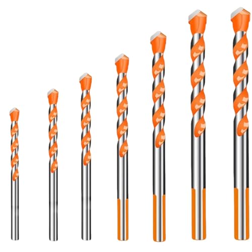 HSS-Gewindebohrer, Steinbohrer-Set aus Wolframkarbid, 3–12 mm, 16 Stück(7Pcs 3-12mm) von LCUVIMPEX