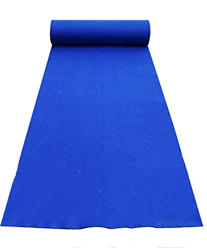 LCUVIMPEX Gang Läufer für Zeremonie Teppich, Einweg-Hochzeits-Teppich-Teppich, Saphirblau, 1,8 mm Dicke, mehrere Größen(1.2m*20m) von LCUVIMPEX