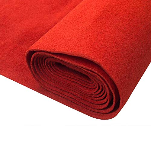 LCUVIMPEX Gang Läufer für Zeremonie Teppich, Hochzeits-Teppich, Gangläufer, 5,5 mm dick, schneidbar, wiederverwendbar, for Kirche, Mehrfarbig, 1 x m(Red,1 * 50m) von LCUVIMPEX