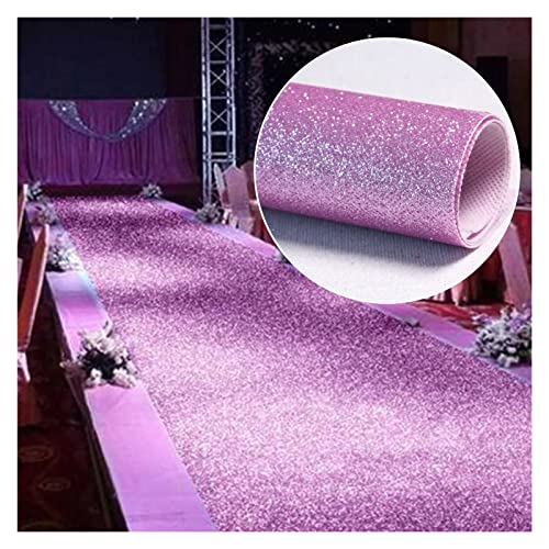 LCUVIMPEX Gang Läufer für Zeremonie Teppich, Hochzeitsgangläufer Paillettenteppich Rosa/Rot 1m/1,2m/1,5m Breite x 5-50m Länge Anpassbar(1x40m) von LCUVIMPEX