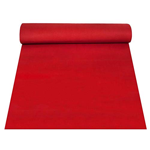 LCUVIMPEX Gang Läufer für Zeremonie Teppich, Hochzeitsgangläufer Roter Teppichläufer Zuschneidbar Maßanfertigung Party Dekor(2.5mm-1.2mx50m) von LCUVIMPEX