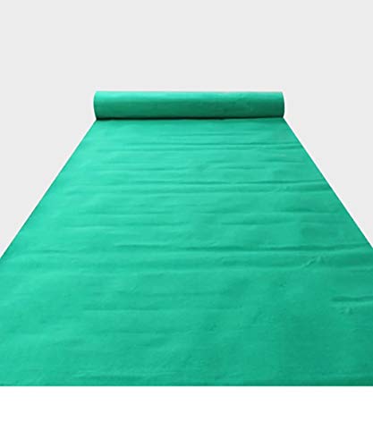 LCUVIMPEX Gang Läufer für Zeremonie Teppich, Hochzeitsteppiche, Einweg-Vlies, gebürstet, Grün, 2 mm Dicke, 9 Größen(1.2m*10m*2mm) von LCUVIMPEX