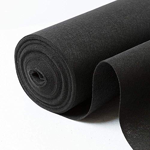 LCUVIMPEX Gang Läufer für Zeremonie Teppich, Läuferteppich for Hochzeiten, 2 mm dick, schwarz, 1–1,2 m x 10–50 m, for Zeremonien im Kirchengarten(1.2 * 30m) von LCUVIMPEX