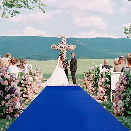 LCUVIMPEX Gang Läufer für Zeremonie Teppich, Teppichläufer, 140 g/m², Polyester, Blau, for Hochzeiten/Events/Partys, mehrere Größen(120 x 3000 cm (Rectangular)) von LCUVIMPEX