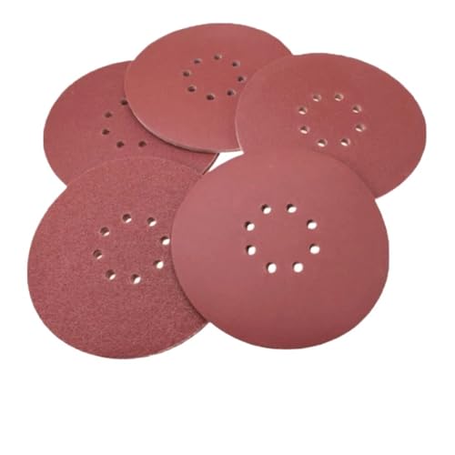 LCUVIMPEX Sandblätter zum Schleifen, 5 Stück, 225 mm, 9 Zoll, 8 Löcher, Körnung 60-1000(60) von LCUVIMPEX