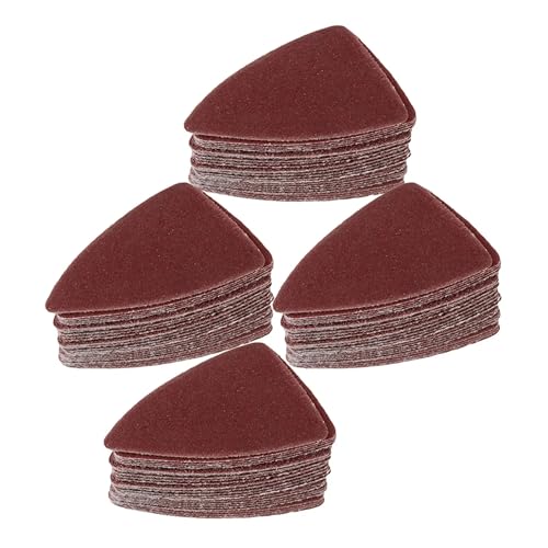 LCUVIMPEX Schleifpapier Pads zum Schleifen und Polieren 100 Stück 55 x 38 mm Dreieck Finger Detail Schleifscheibe Haken Ring 60-240 Körnung (320) von LCUVIMPEX
