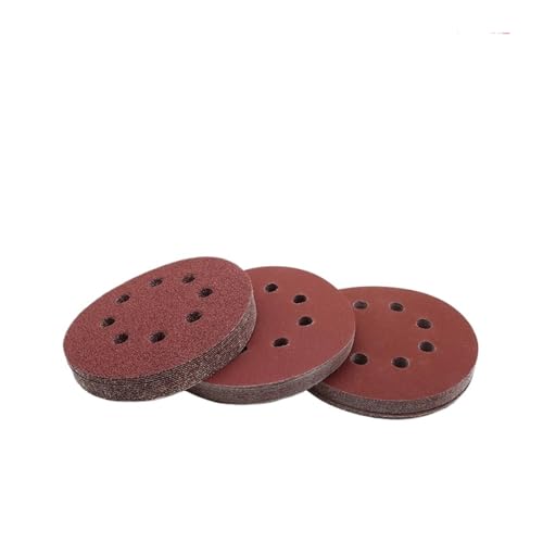 LCUVIMPEX Schleifpapierblätter Schleif- und Polierpads 10~100 Stück Schleifscheiben Selbstklebendes Schleifpapier mit Haken und Schlaufe 5 Zoll bis 8 Löcher (320 Grits, 50 Stück) von LCUVIMPEX