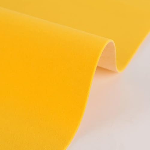LCUVIMPEX Selbstklebend Samt Liner ，Flocked Fabric, Samtstoff for Basteln und Futtern, Mehrfarbig(13yellow) von LCUVIMPEX