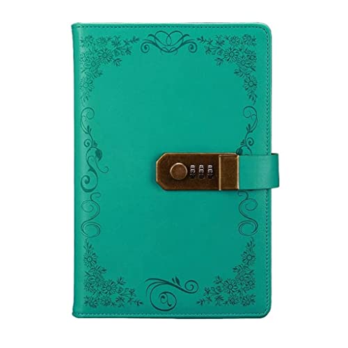 Reise-Notizblock, A5 Kombinationsschloss Retro Pu Leder Journal for Schule Büro Business Arbeit(A) von LCUVIMPEX