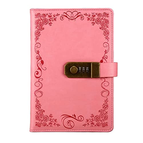 Reise-Notizblock, A5 Kombinationsschloss Retro Pu Leder Journal for Schule Büro Business Arbeit(C) von LCUVIMPEX