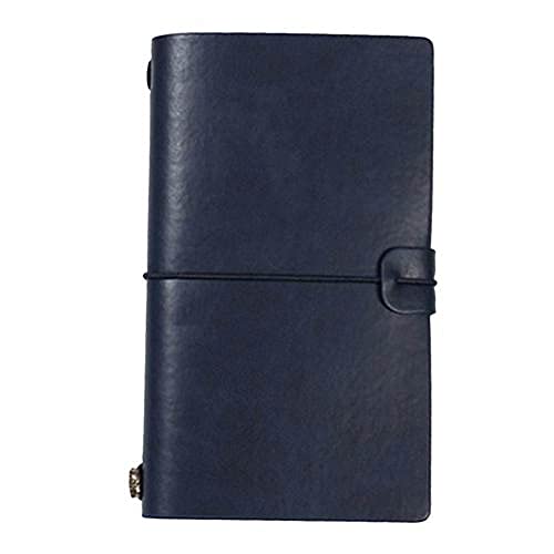 Reise-Notizblock, Kunstleder-Einband, Reisetagebuch, Tagebuch, lose Blätter, Stifthalter, Aufzeichnung, M, Dunkelblau, 1 Stück Reise-Notizblock, Kunstleder-Einband, Reisetagebuch, Tagebuch, lose Blätter, Stifthalter, Aufzeichnung, M, Dunkelblau, 1 Stück von LCUVIMPEX