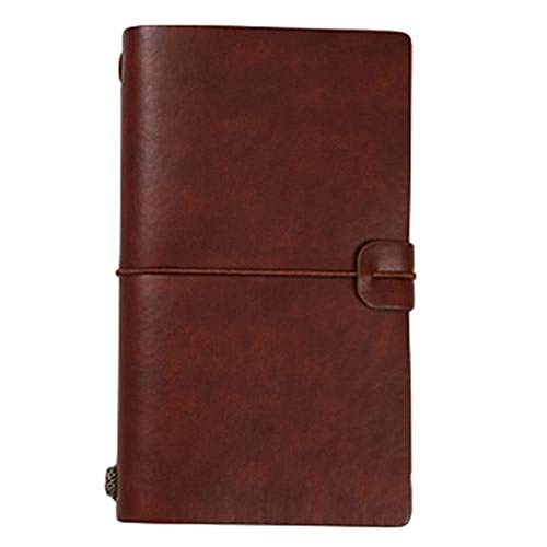 Reise-Notizblock, Kunstleder-Einband, Reisetagebuch, Tagebuch, lose Blätter, Stifthalter, Aufzeichnung, S, Braun, Rot, 1 Stück Reise-Notizblock, Kunstleder-Einband, Reisetagebuch, Tagebuch, lose Blätter, Stifthalter, Aufzeichnung, S, Braun, Rot, 1 Stück von LCUVIMPEX