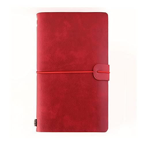 Reise-Notizblock, Retro-Tagebuch mit Seil for Mitnehmen, geeignet als Geschenk for Studenten und Schriftsteller.(Red) von LCUVIMPEX