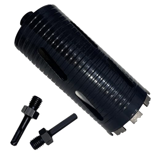 Trockenkernbohrer, 11,4 cm (4 1/2 Zoll), 254 mm Bohrtiefe, 5/8-11 Zoll Gewinde, 10 mm Diamantsegmenthöhe, 2 Adapter von LCubro