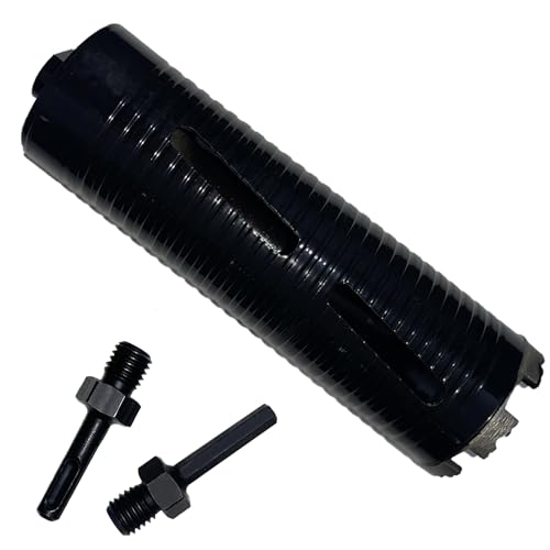 Trockenkernbohrer, 254 mm Bohrtiefe, 5/8-11 Zoll Gewinde, 10 mm Diamantsegmenthöhe, 2 Adapter (7,6 cm) von LCubro
