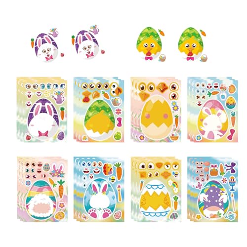 24 Stück Ostereier Aufkleber Oster Sticker Osterhasen Küken Osterdeko Oster, Osteraufkleber für Basteln, Ostergeschenke, Dekoration Ostergeschenke 24 Stück Ostereier Aufkleber Oster Sticker Osterhasen Küken Osterdeko Oster, Osteraufkleber für Basteln, Ostergeschenke, Dekoration Ostergeschenke von LDBKLGHJ