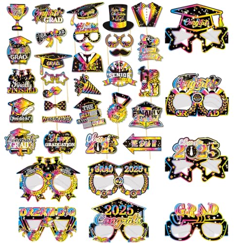 2025 Graduation Foto Booth Requisiten 38 Pcs 2025 Bachelor Foto Requisiten Foto Box Zubehör Graduation Party Dekorationen Pack für 2025 Geschenke zum Bachelor Abschluss 2025 Graduation Foto Booth Requisiten 38 Pcs 2025 Bachelor Foto Requisiten Foto Box Zubehör Graduation Party Dekorationen Pack für 2025 Geschenke zum Bachelor Abschluss von LDDYKZY
